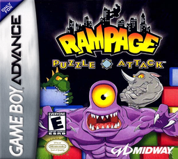 Rampage Puzzle Attack box art for GameBoy Advance